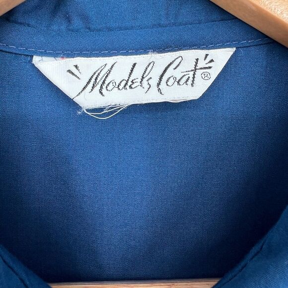 Blue Midi Dress with Red Accents - Picture 5 of 13